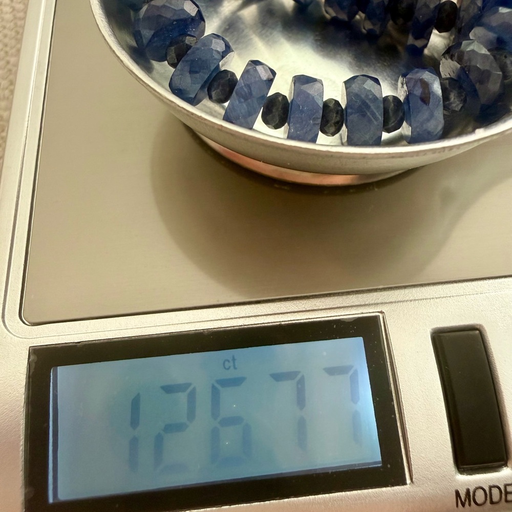 Blue Sapphire Rondelle Bracelet - Picture 8 of 8